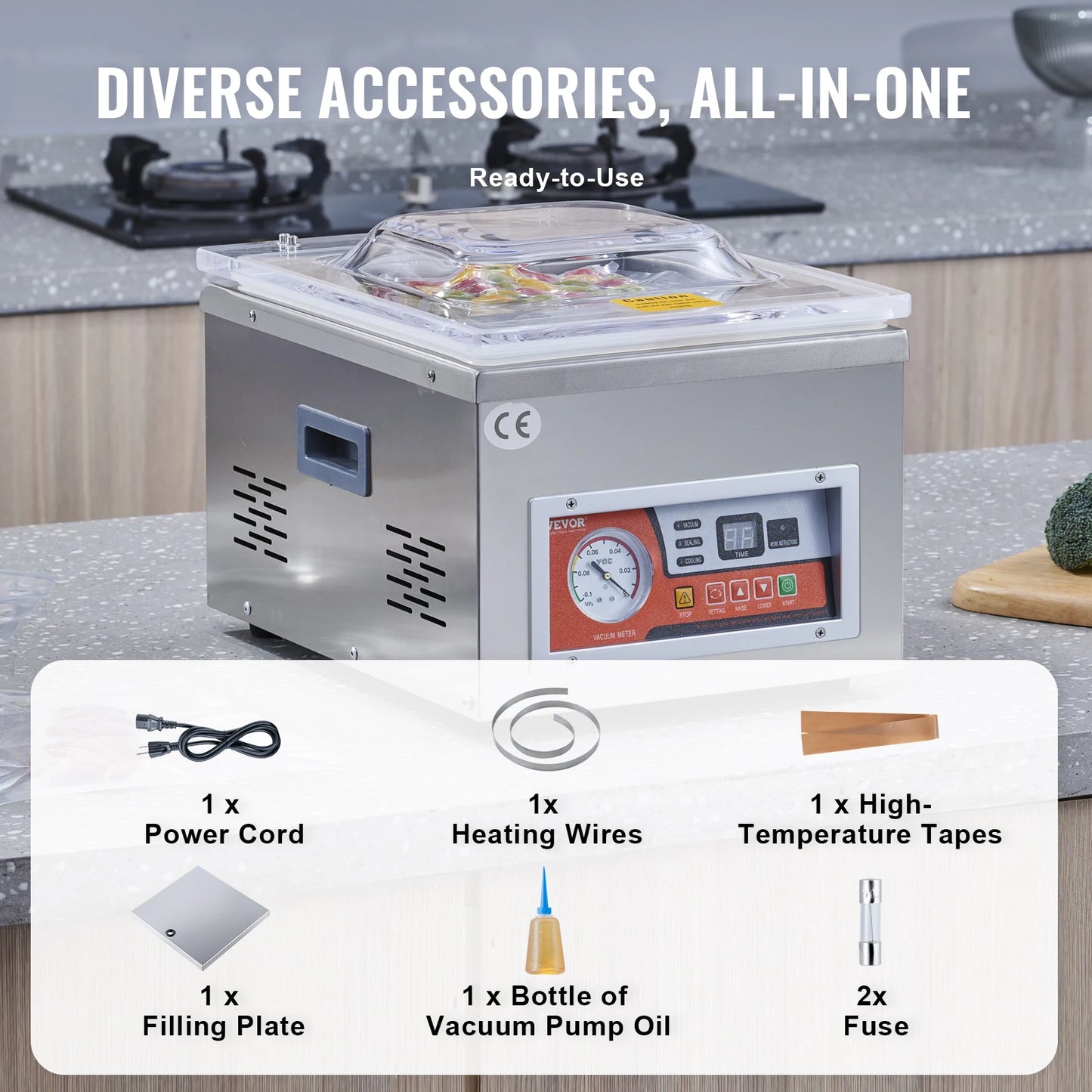 SucceBuy DZ-260A Chamber Vacuum Sealer For Home Meats