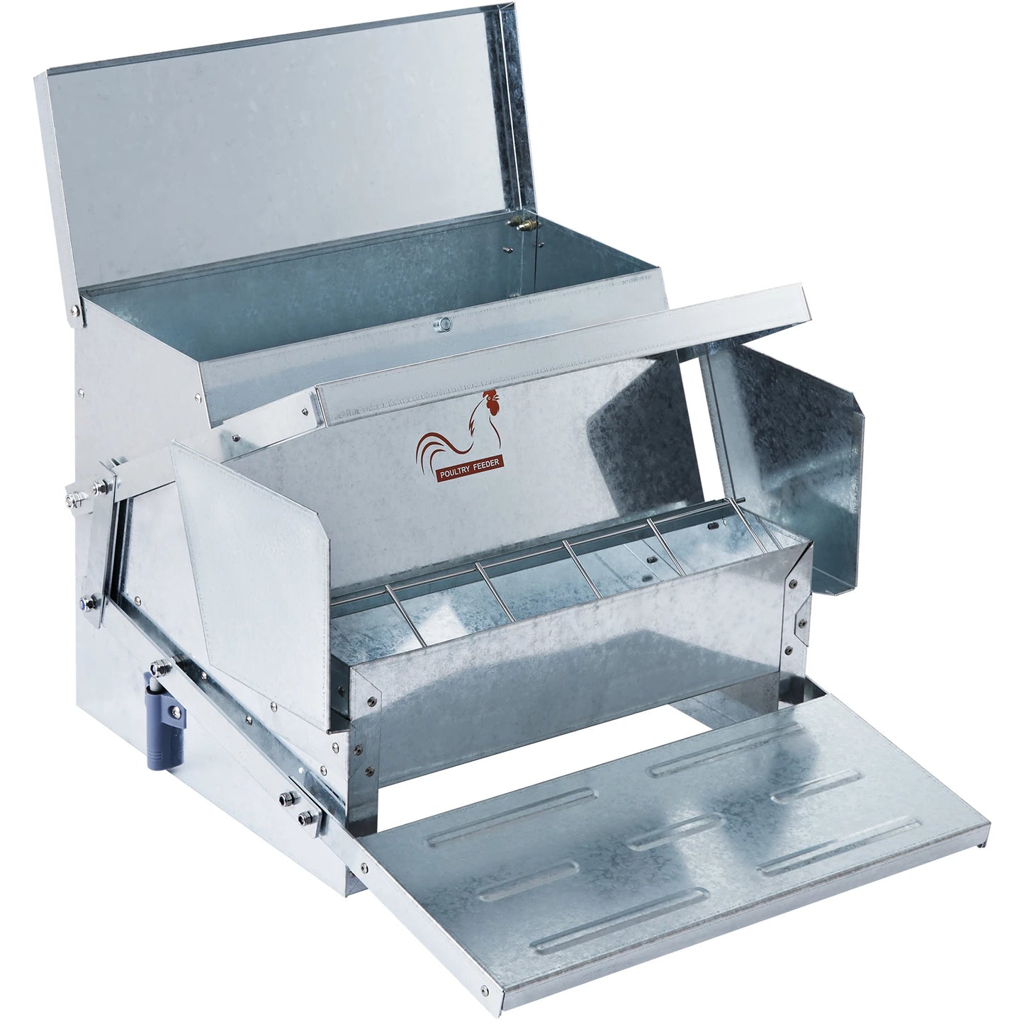 SucceBuy Automatic Chicken Feeder 25 Lb Capacity Galvanized Steel