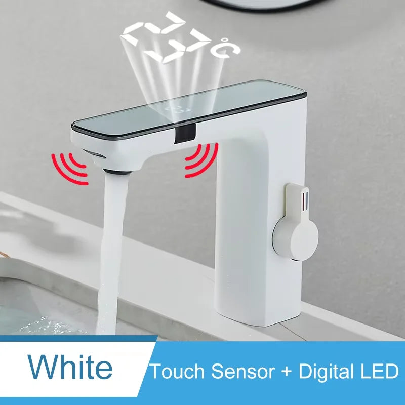 Shinesia Touch Sensor Basin Faucet With LED Temperature Display
