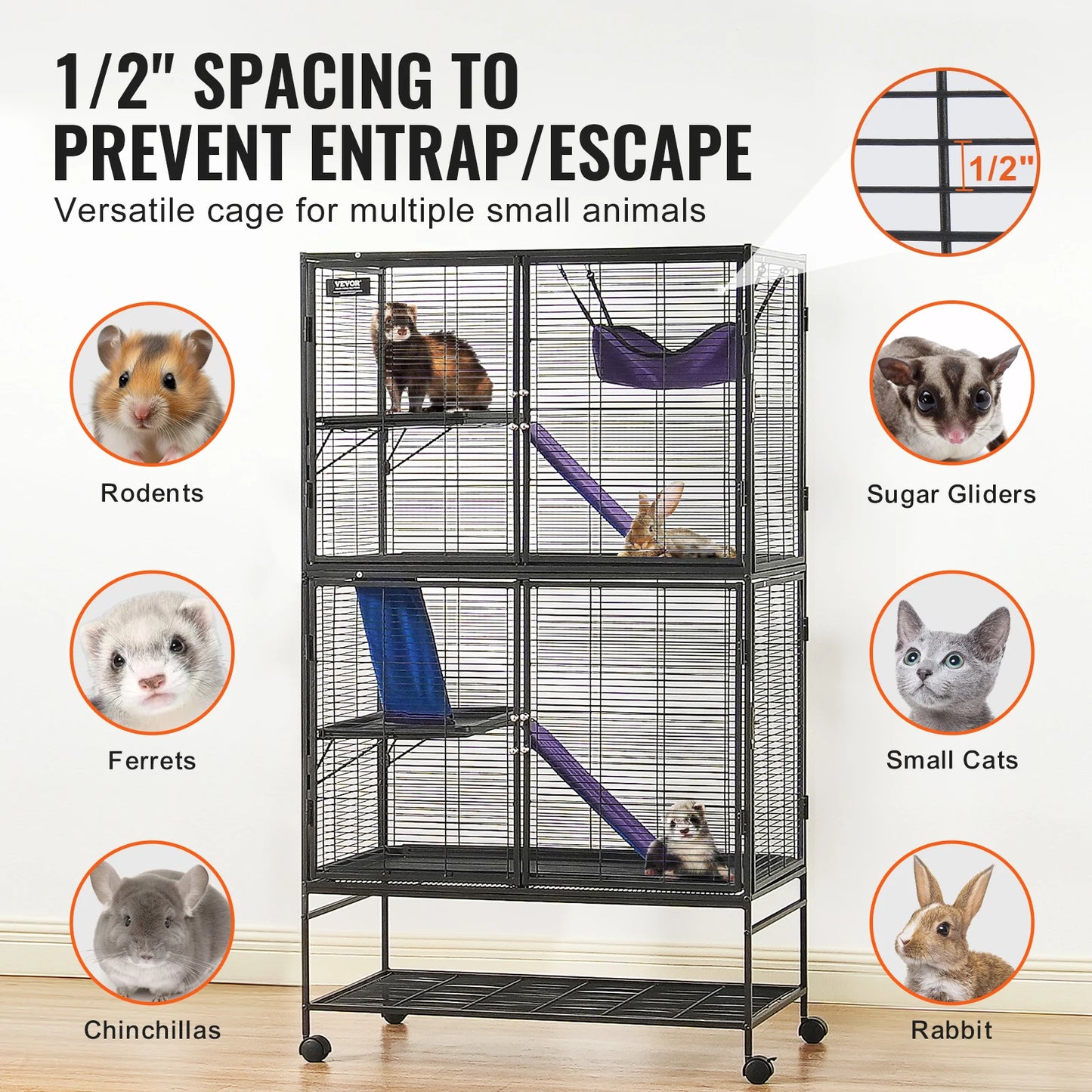 SucceBuy Ferret Cage Metal Critter Nation Small Animal Cage