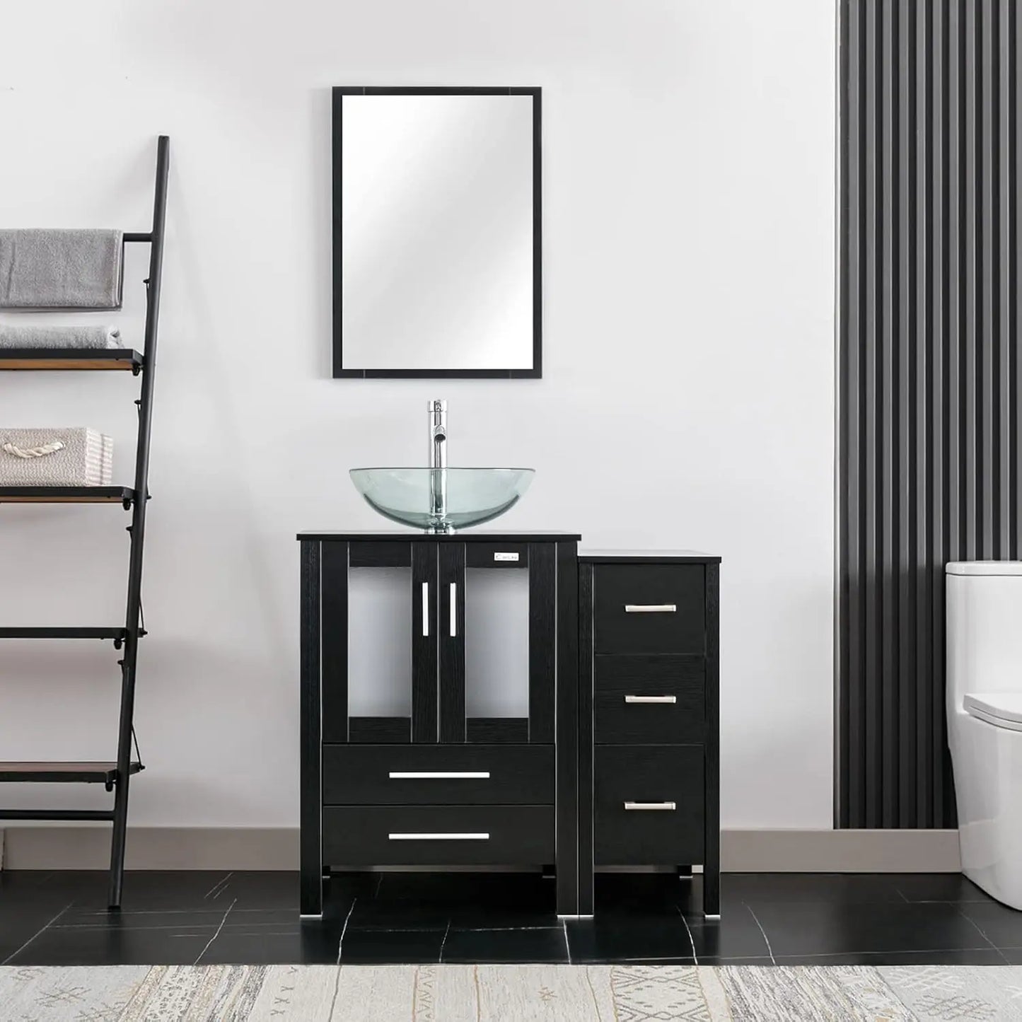 Xiaolang 36 Inch Modern Freestanding Bathroom Vanity Vessel Sink