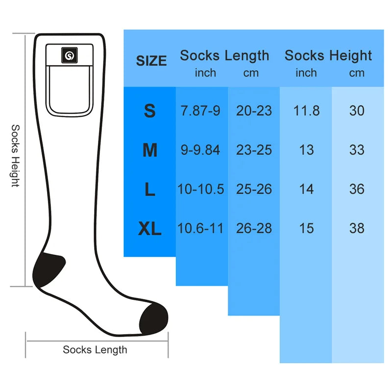 Savior Heat Electric Heated Socks With Three Level Temperature Control