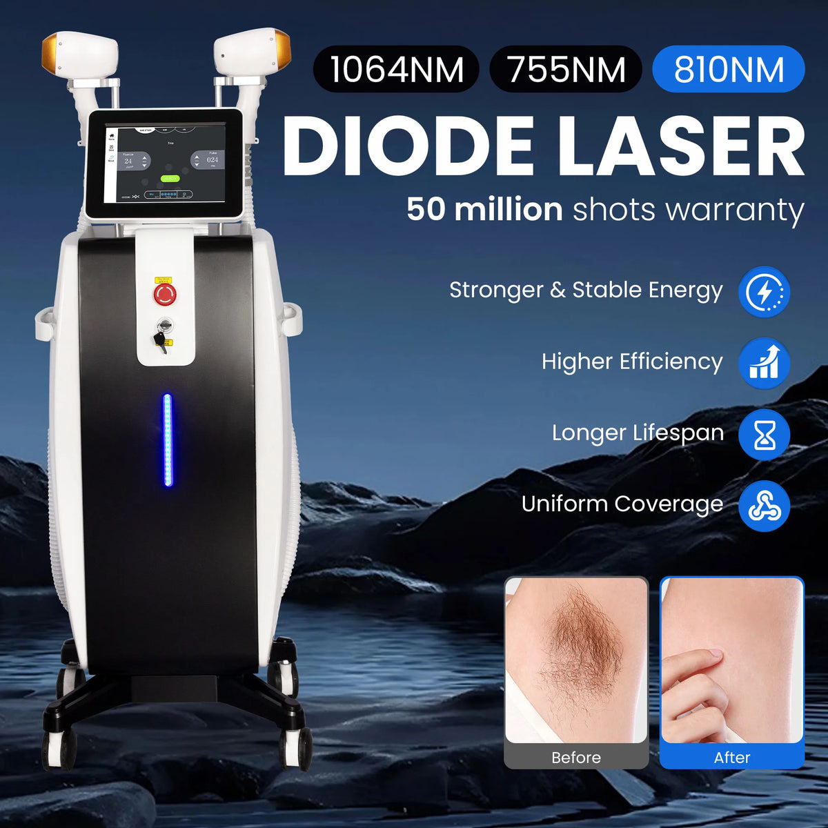 Myoslim Professional 808nm Diode Laser Hair Removal Machine