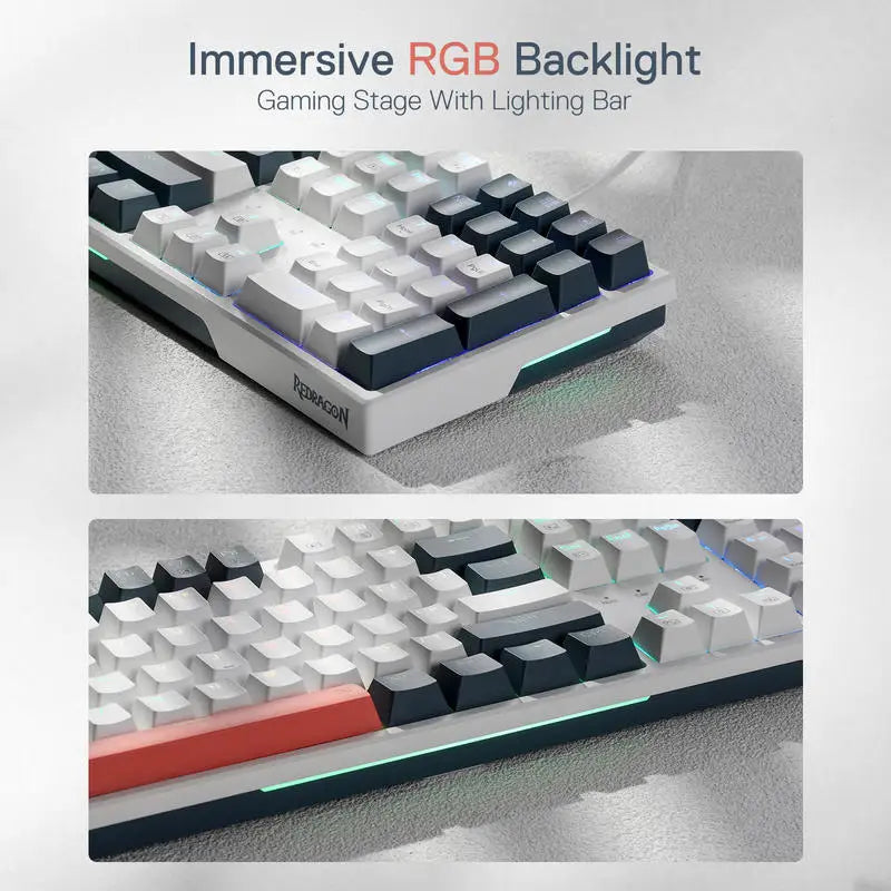 Redragon RGB Wired Mechanical Gaming Keyboard With Four Extra Hotkeys