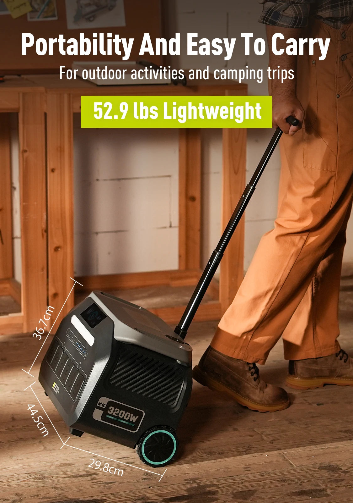 IEE P3200 Portable Power Station With Fast Charge Solar Generator