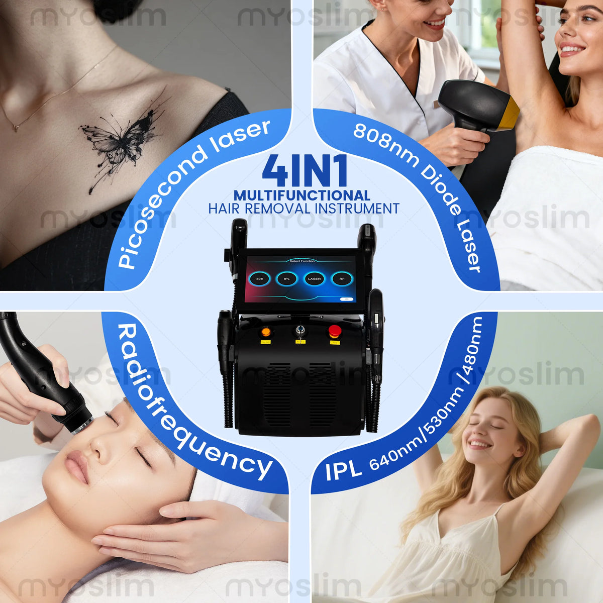 Professional 808nm Diode Laser System For Hair Tattoo Removal