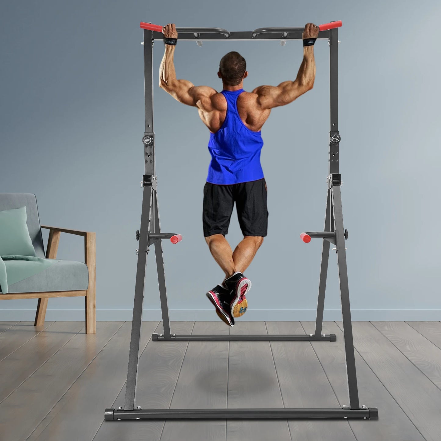 Power Tower Pull Up Bar Dip Station For Residential Gym