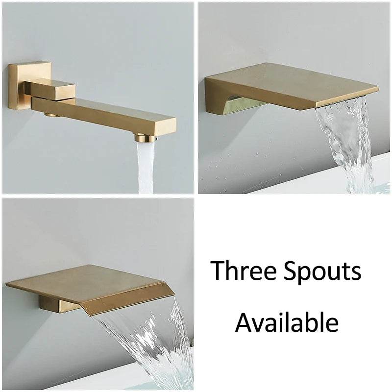 Quyanre Brushed Wall Mounted Shower System With Rainfall Faucet