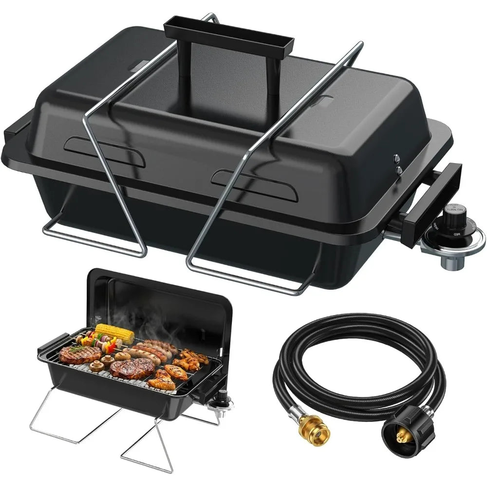 NBVCX Portable 2-in-1 Propane Grill With Foldable Legs