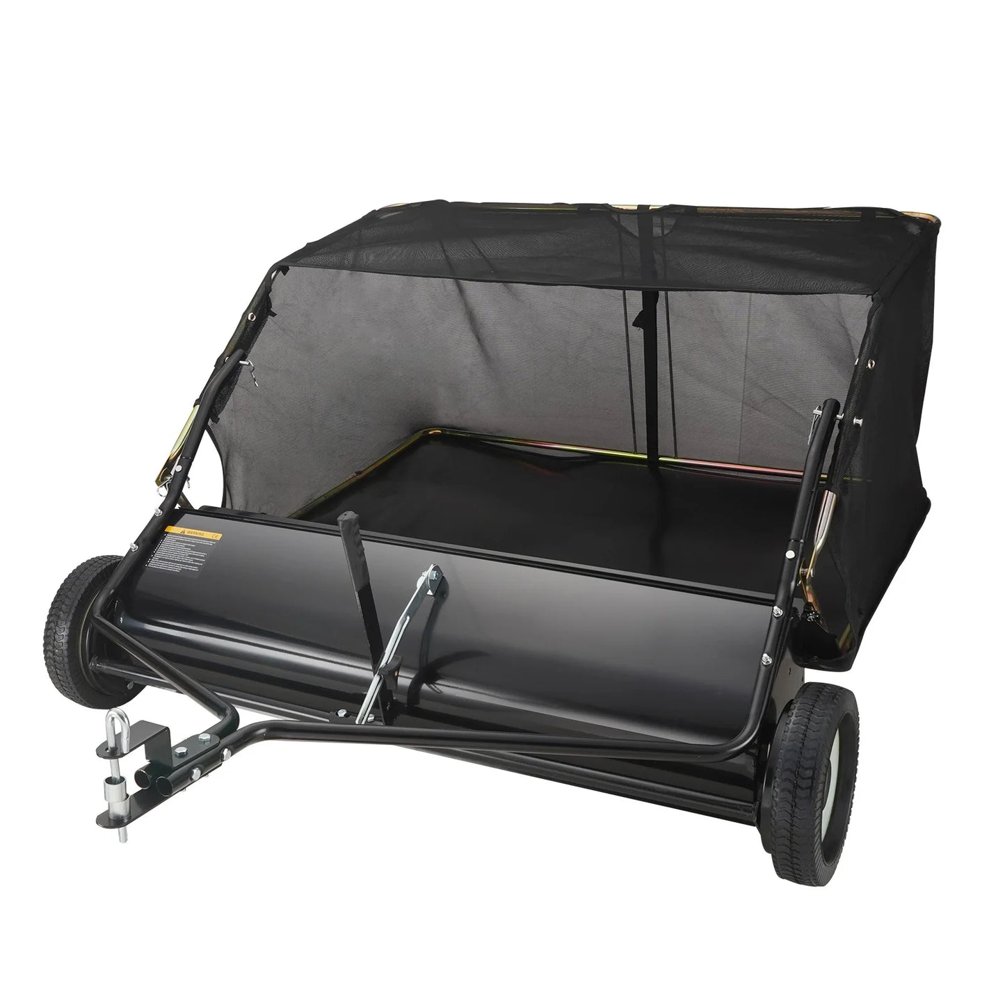 SucceBuy Tow Behind Lawn Sweeper Large Capacity Leaf Grass Collector