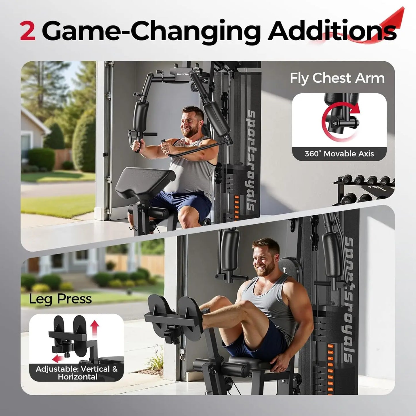 FED Fitness Home Gym Equipment With Pulley System For Full Body Strength