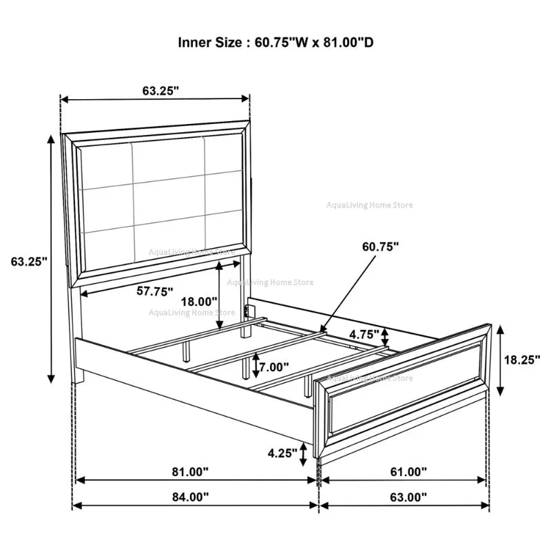 Modern Wooden Bedroom Furniture Set With Bed Wardrobe And Nightstand