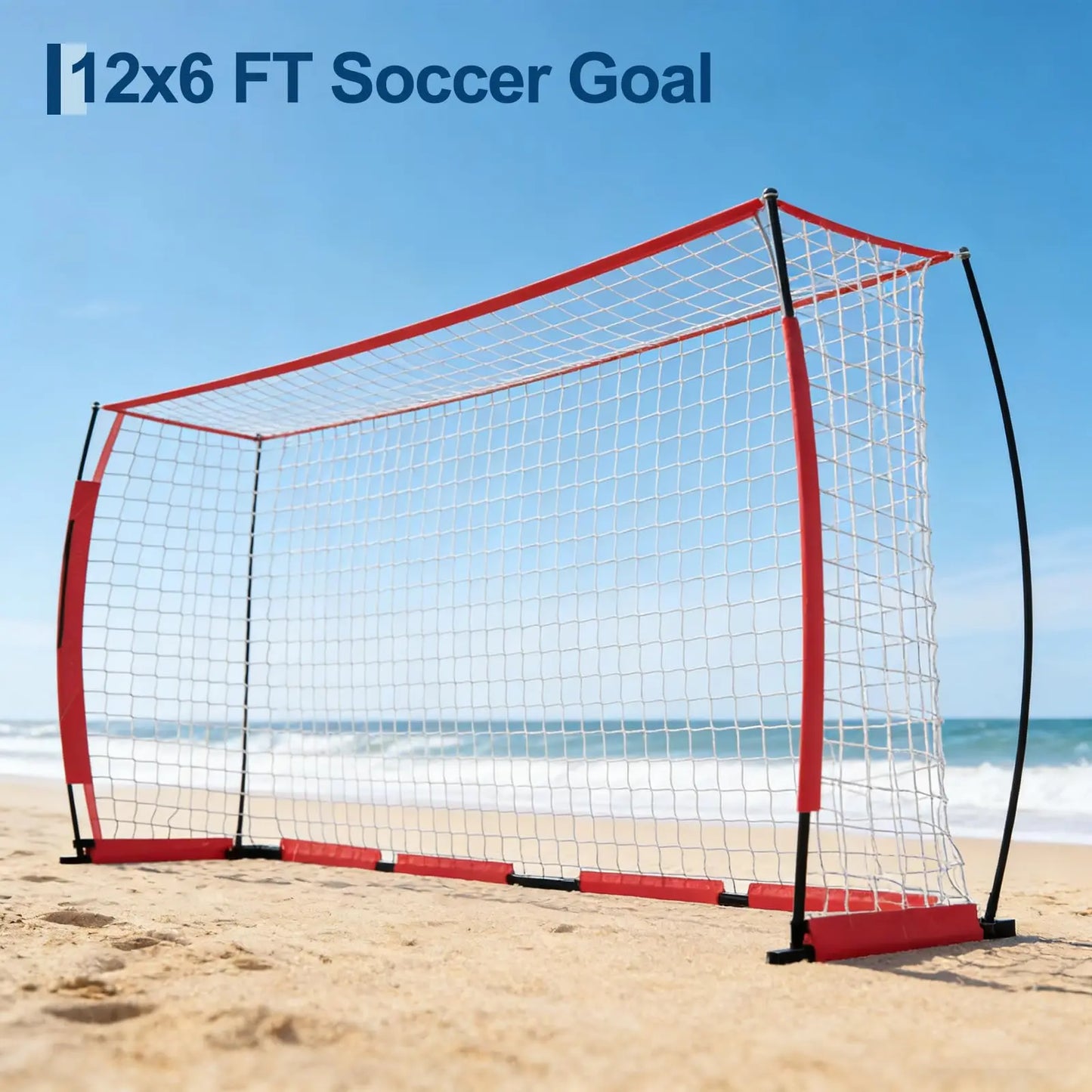 HiMISS Foldable Heavy Duty Metal Frame Soccer Goal With Bag