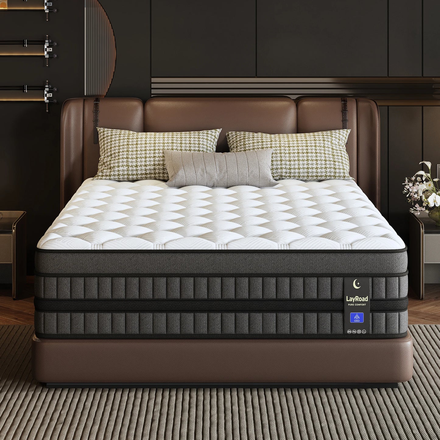 Ergonomic Hybrid Mattress With Cooling And Motion Isolation CertiPUR-US
