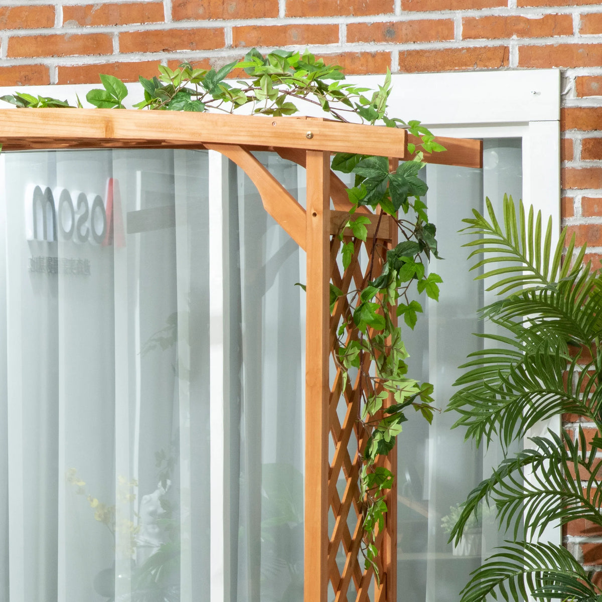 Outsunny Outdoor Patio Garden Bench for Climbing Plants