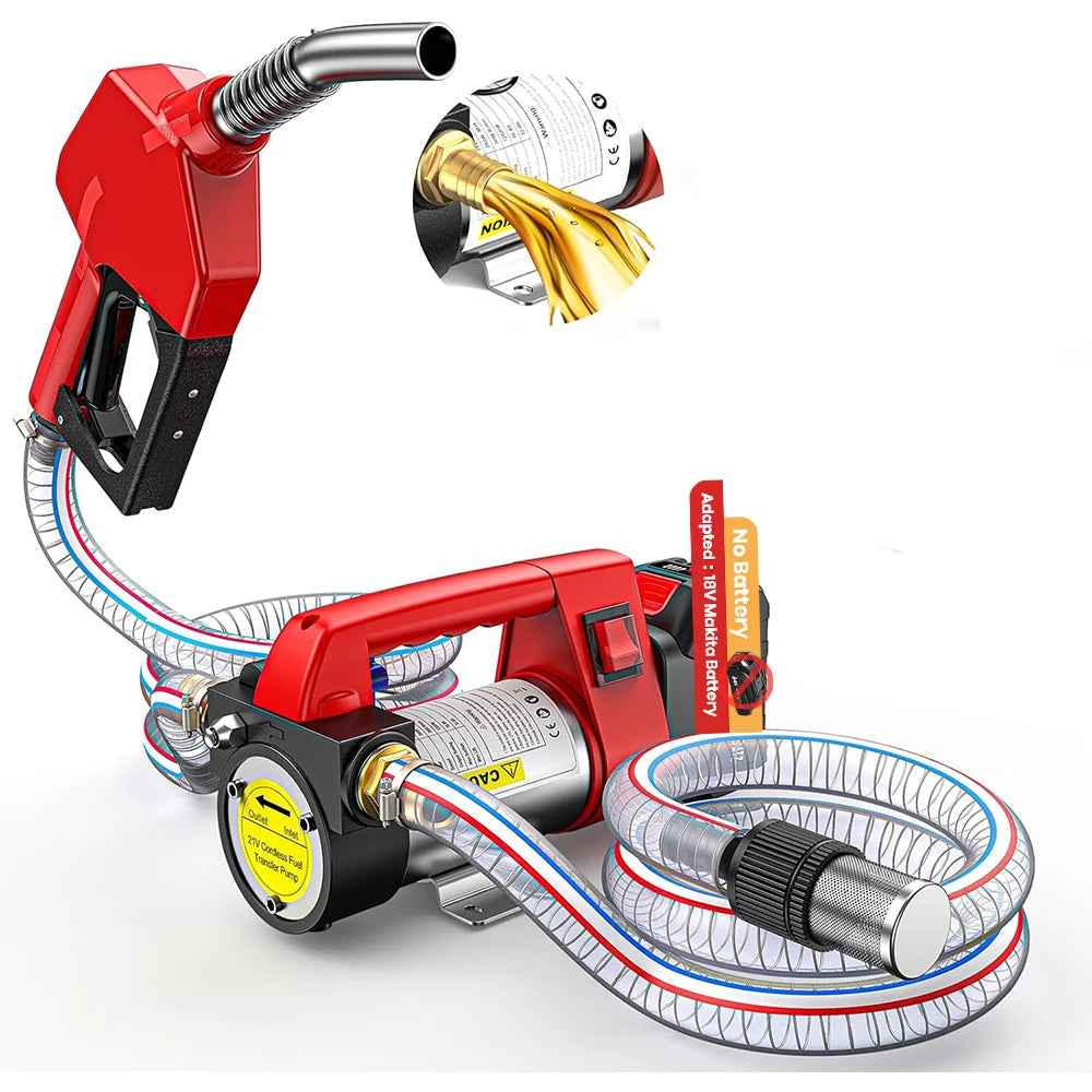 Taskstar Cordless Fuel Transfer Pump 12GPM Kit With 21V Battery
