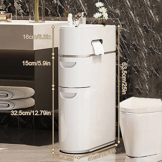 ATUOTIN Slim Plastic Storage Cabinet For Bathroom Organization