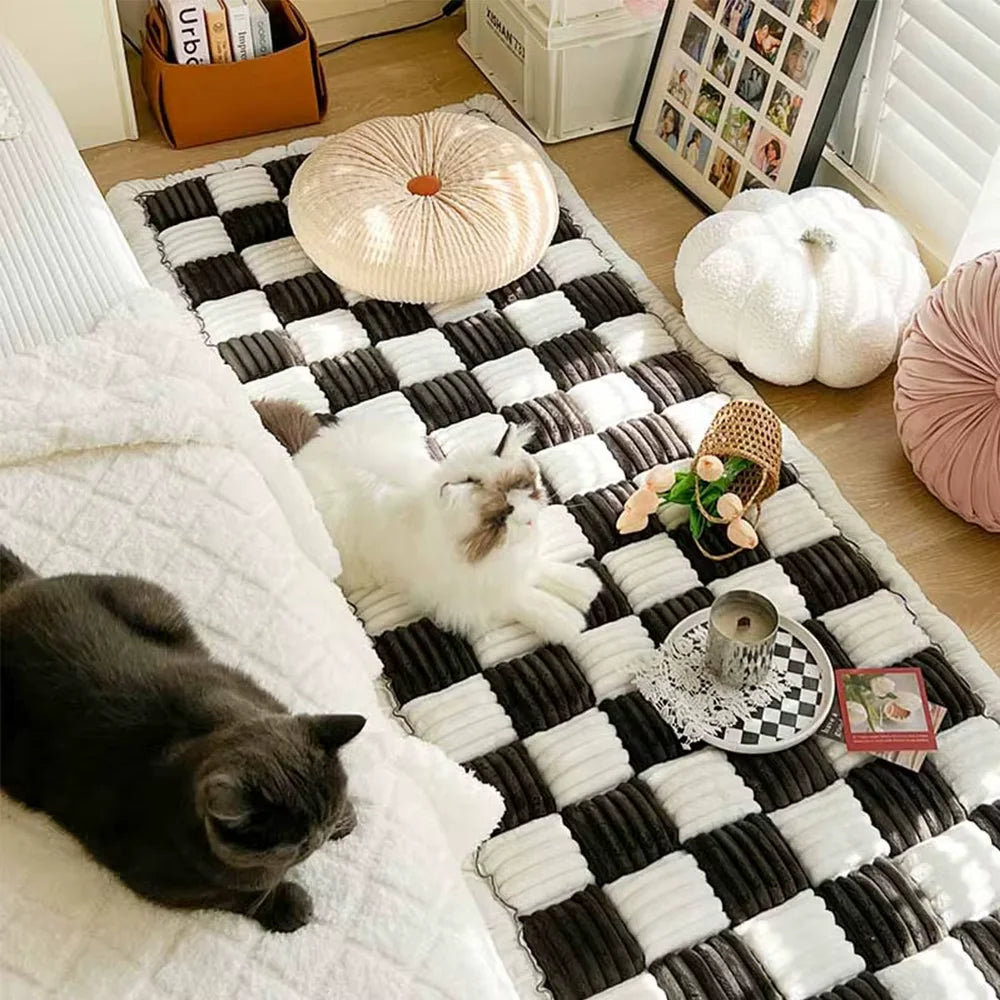 CWV Coral Fleece Warm Non Slip Washable Dog Bed Mat