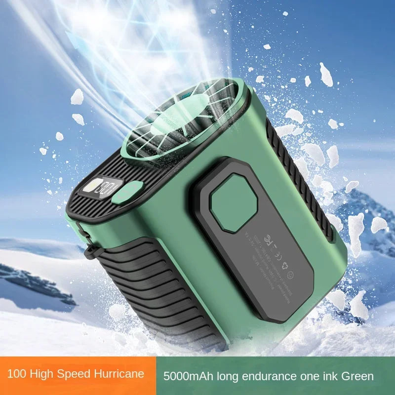 Portable Waist-Hanging Camping Fan With Long-Lasting Cooling And Charging