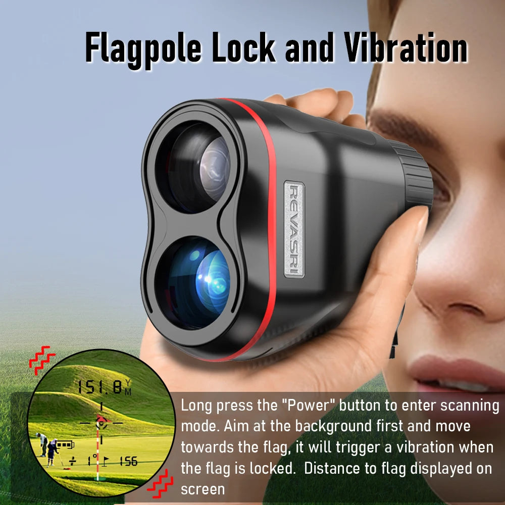 HD Golf Rangefinder With Flagpole Lock And Slope Compensation