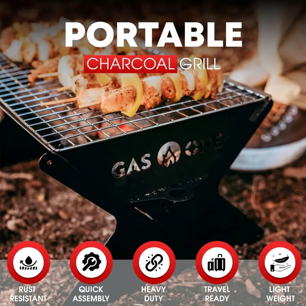 NBVCX Foldable Charcoal Grill For Camping Outdoors