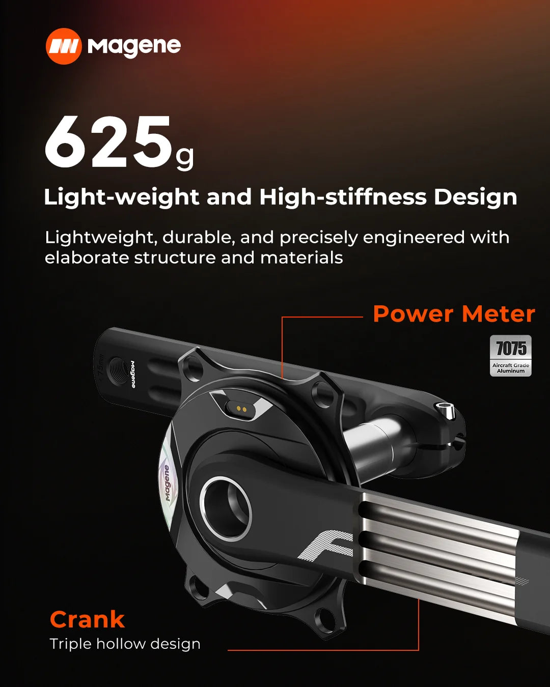 Magene P515 Road Bike Power Meter Crankset Left Right Balance