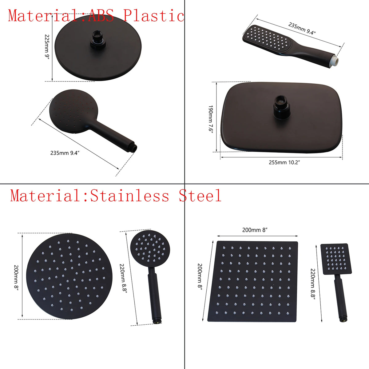 SINLAKU Bathroom Rainfall Shower Mixer Set With Storage Shelf