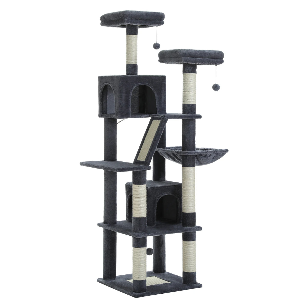 Pawz Road Multi Level Plush Cat Tree With Scratching Posts And Perches