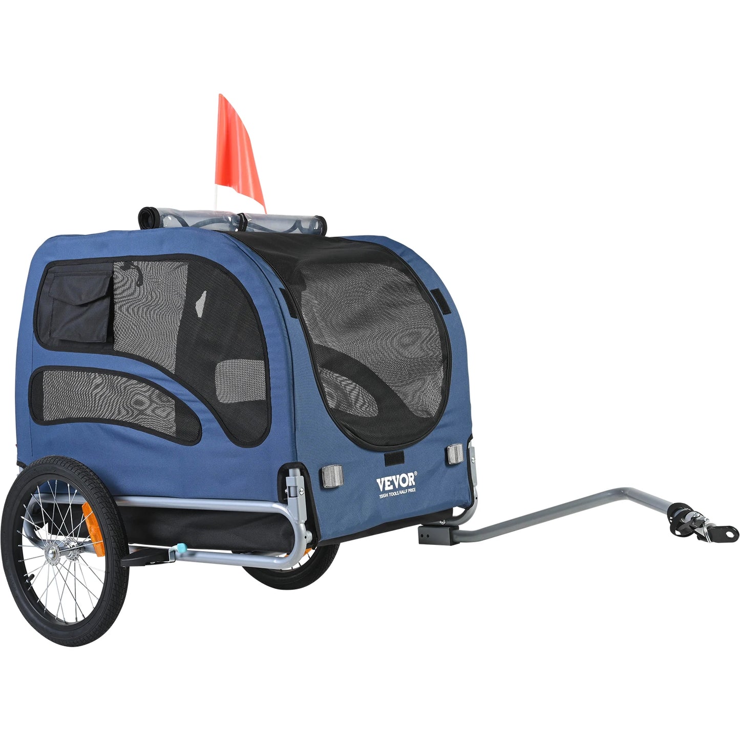 SucceBuy Dog Bike Trailer With Coupler And Safety Reflectors