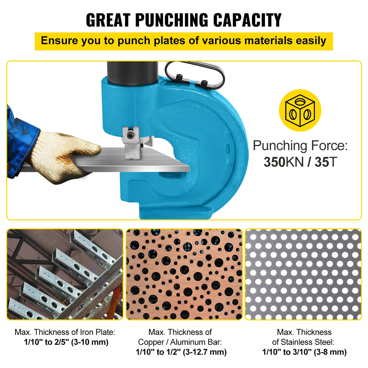 SucceBuy Hydraulic Split Hole Puncher For Copper And Aluminum