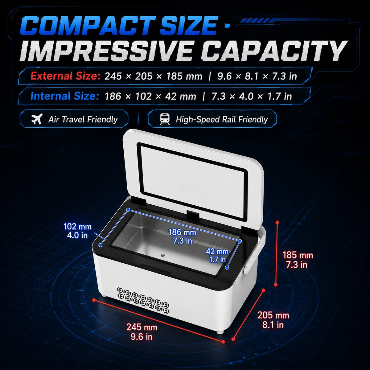Smart Insulin Mini Refrigerator With Adjustable Temperature Control