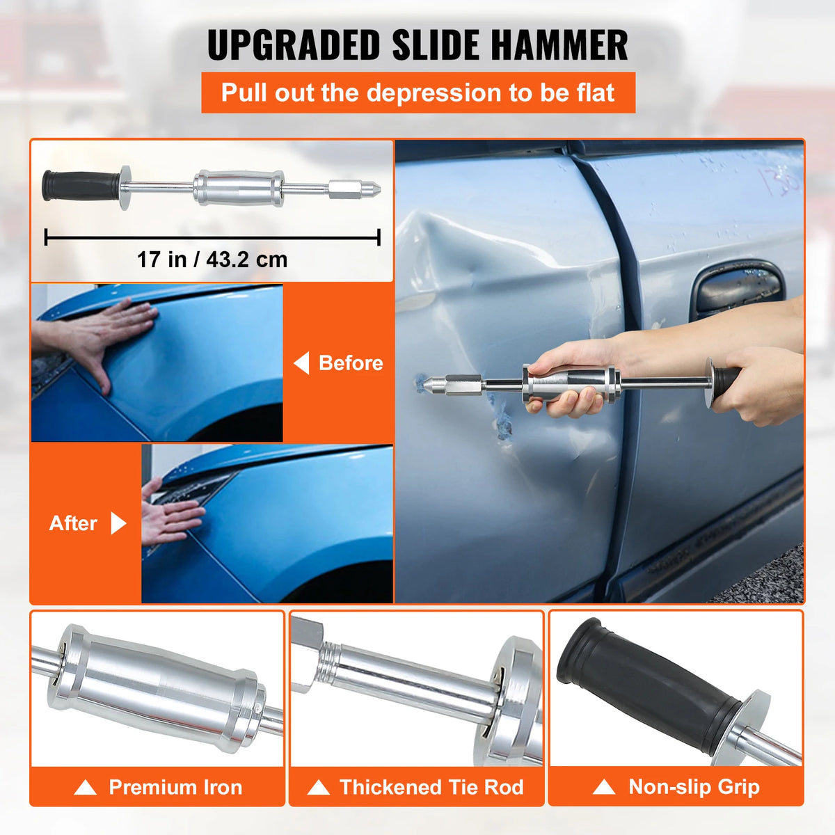 Handheld 800VA Stud Welder Dent Puller Auto Body Repair Kit