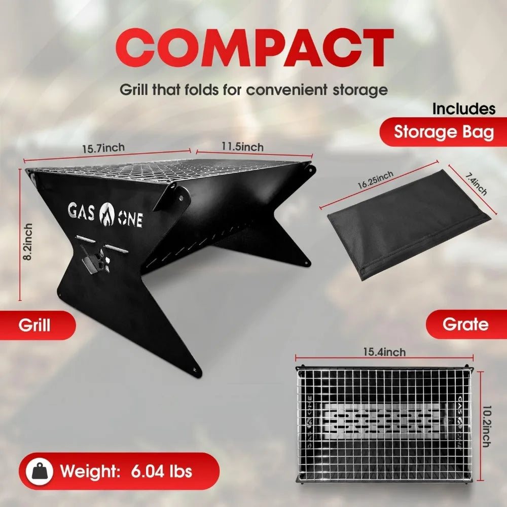 NBVCX Foldable Charcoal Grill For Camping Outdoors