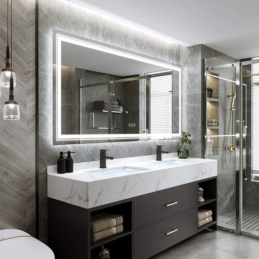 Wisfor Led Bathroom Mirror Featuring Anti Fog And Dimmable Lights
