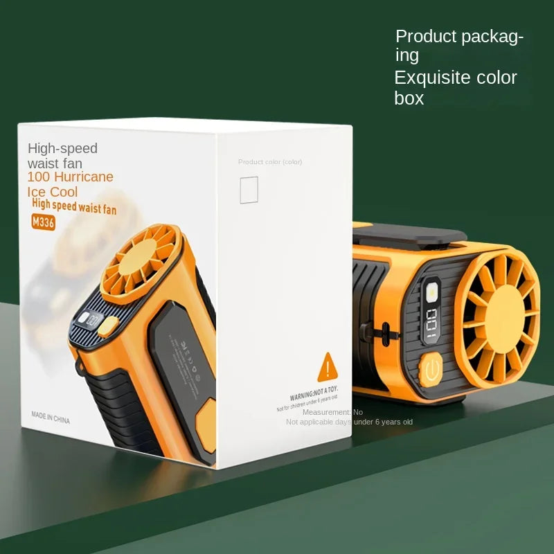 Portable Waist-Hanging Camping Fan With Long-Lasting Cooling And Charging
