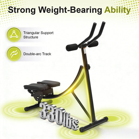 Ab Machine With LED Display 3-Level Adjustable Foldable Home Gym