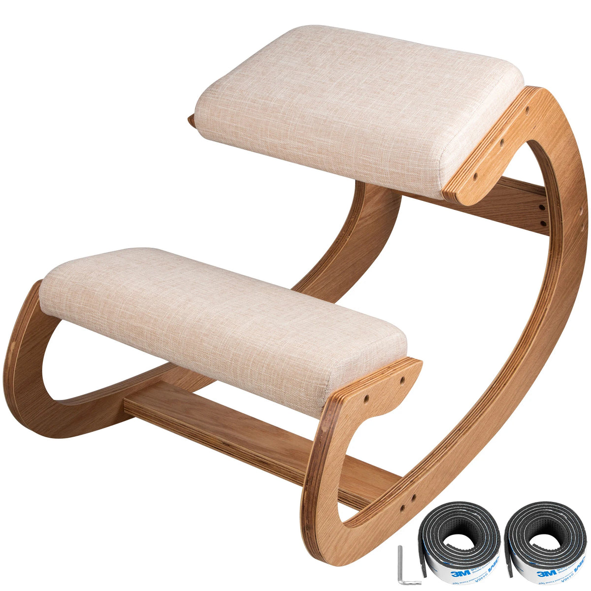 SucceBuy Ergonomic Kneeling Chair With Thick Cushion For Office Use