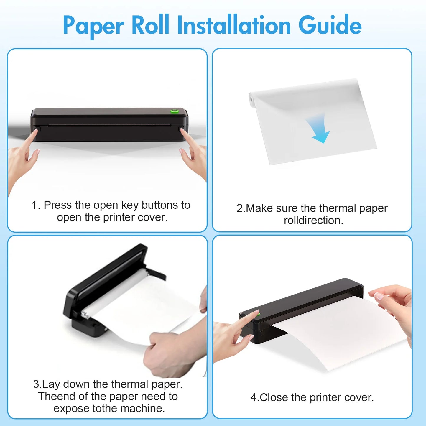 TakeYou Portable Wireless Inkless Thermal Printer for Labels