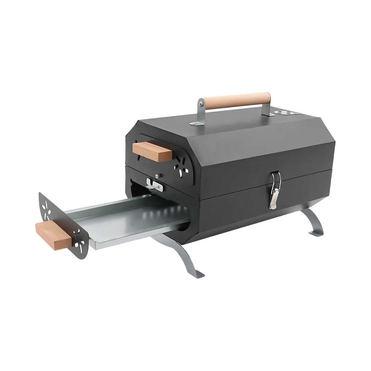 Portable Charcoal Grill, Tabletop Outdoor Barbecue Grill, Double-Sided Folding BBQ Grill for Camping Picnics