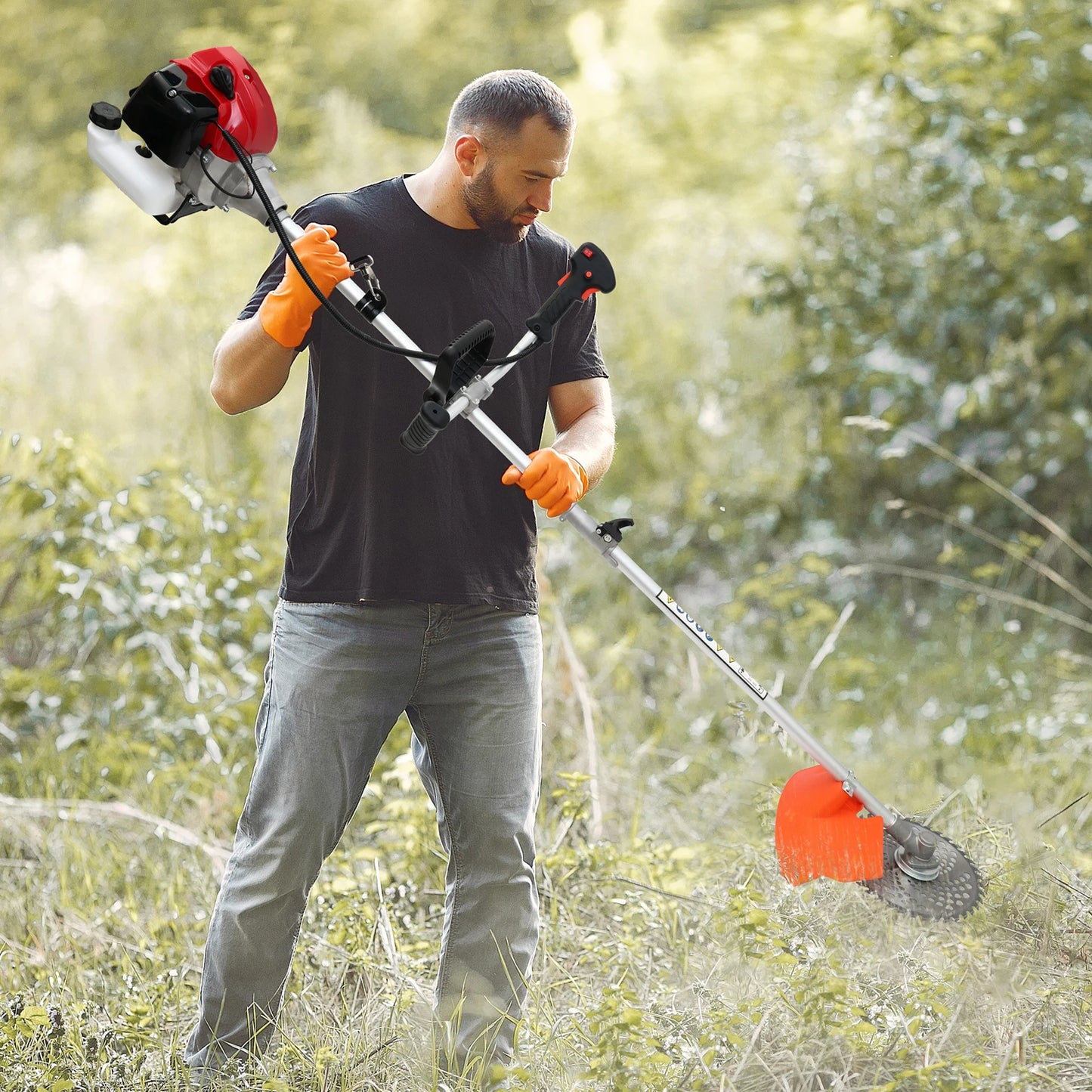 Gas Powered 4-In-1 Weed Wacker And Trimmer Tool For Lawns