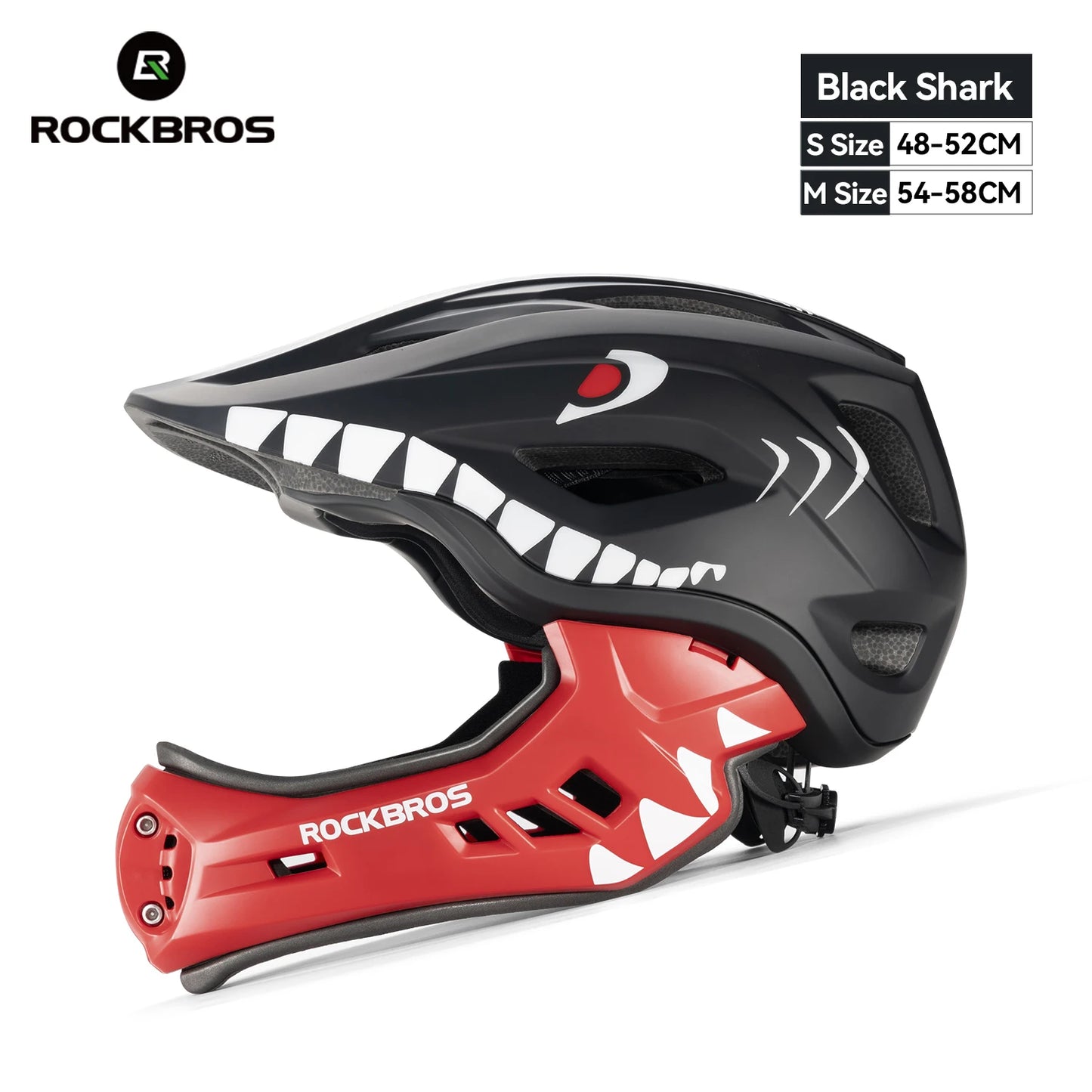 ROCKBROS Kids Detachable Full Face Cycling Helmet For Safety