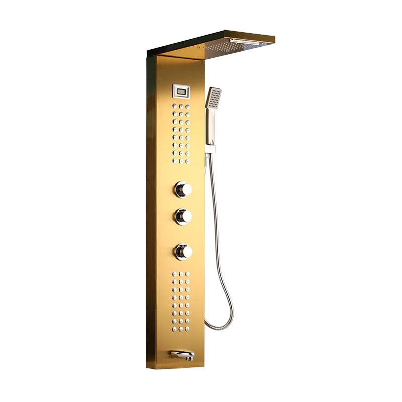 SINLAKU Stainless Steel Digital Shower Panel System With Body Jets