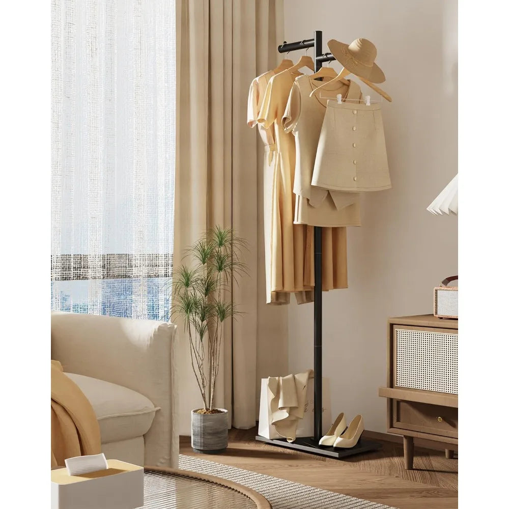 XIUWO Freestanding Coat Tree With Rock Base For Hallways
