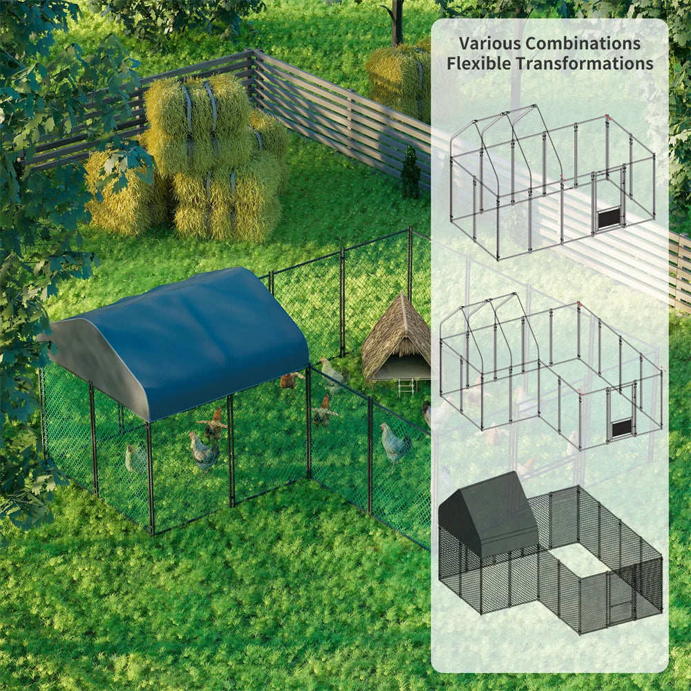 BORWART Heavy Duty Walkin Chicken Coop With UV Cover