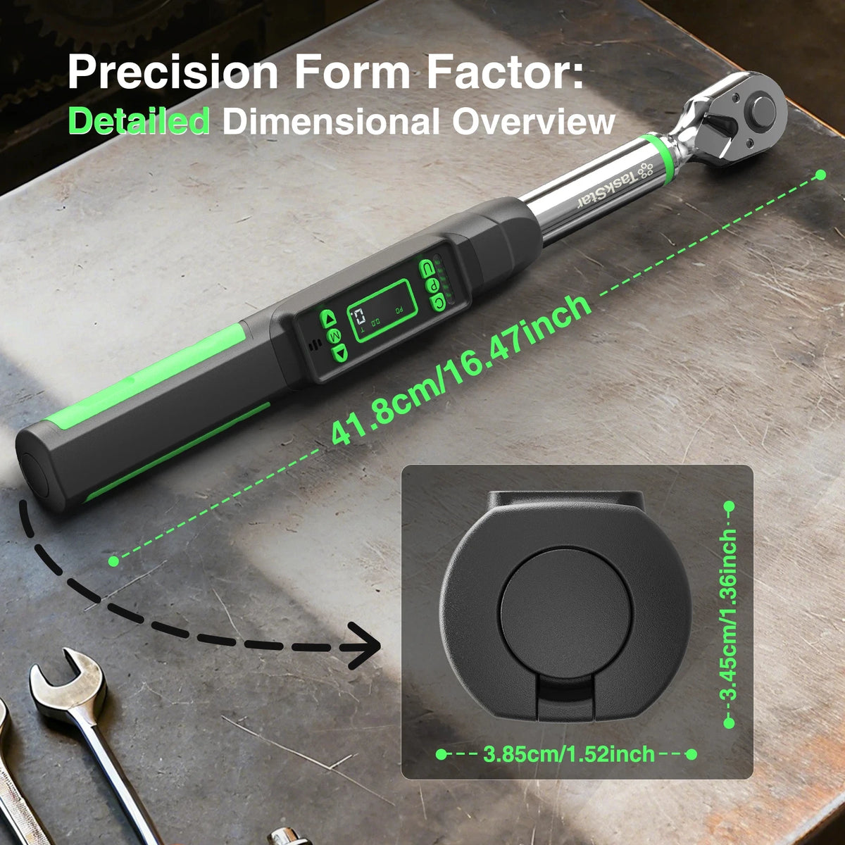 TaskStar Digital Torque Wrench With Adapters For Automotive Repair