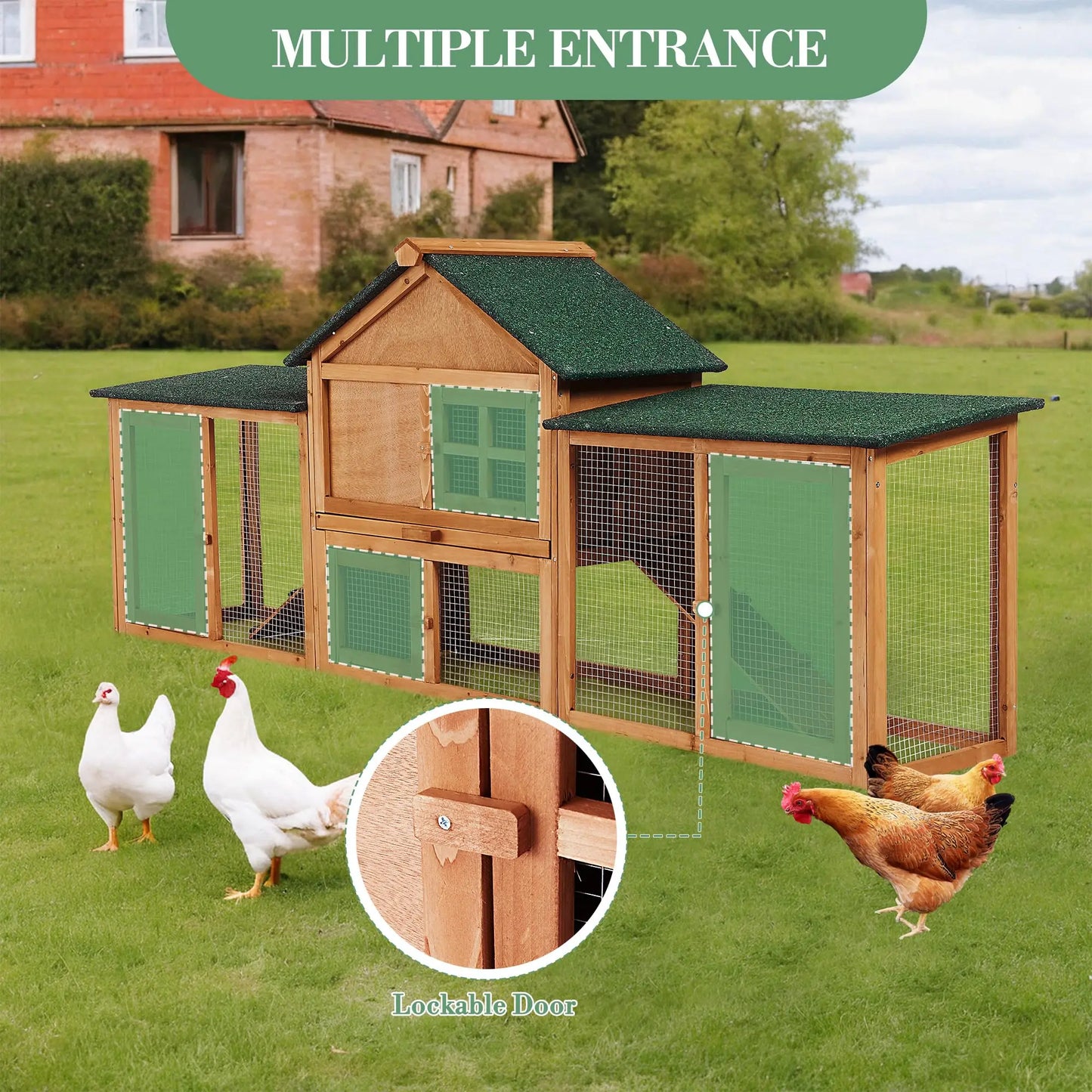 DishyKooker 2-Story Bunny Hutch With Double Runs Outdoor Cage