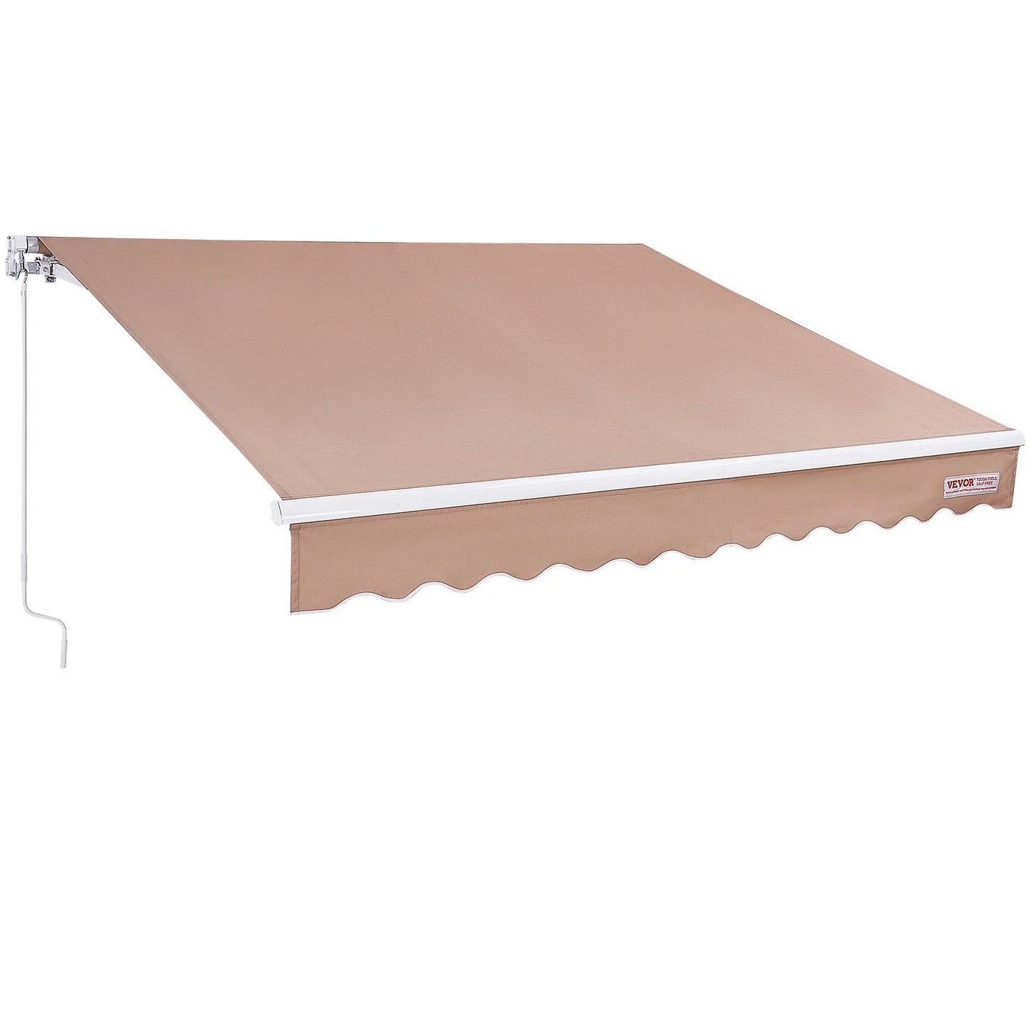 SucceBuy Manual Retractable Awning Outdoor Sun Shade Polyester