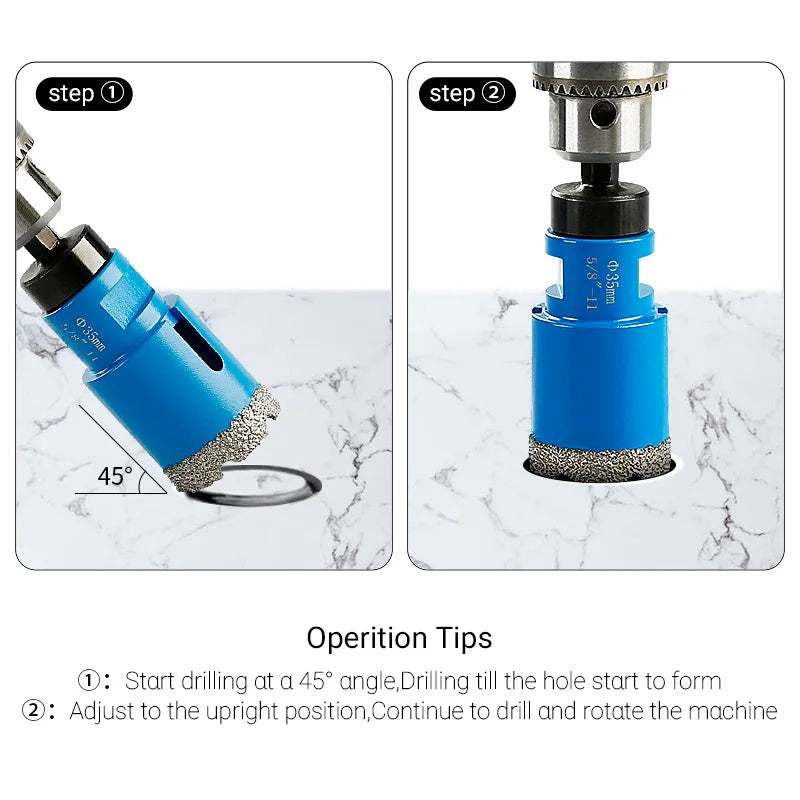LOZLIN Brazed Diamond Core Drill Kit For Stone And Glass