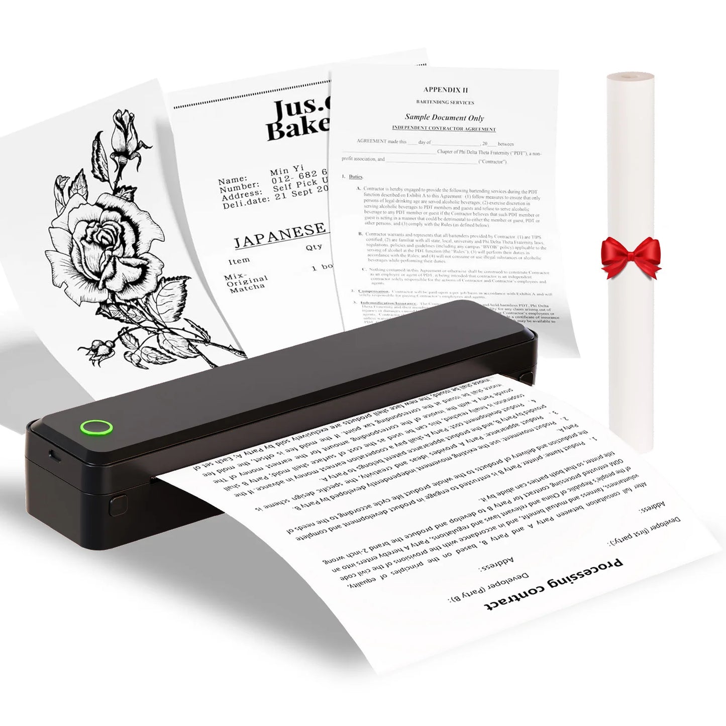 TakeYou Portable Wireless Inkless Thermal Printer for Labels