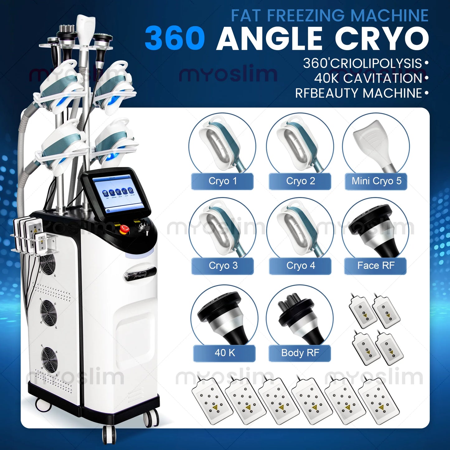 360 Degree Cryolipolysis Body Slimming System For Fat Freezing